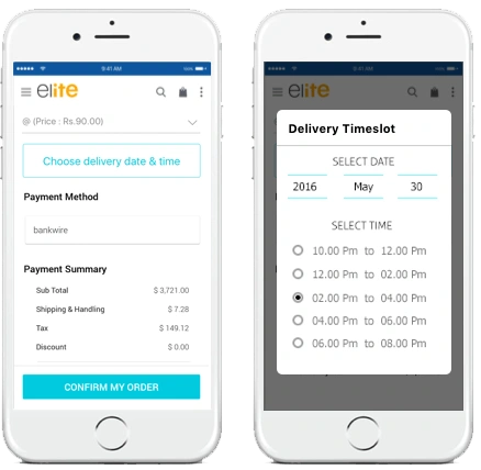 delivery timeslot