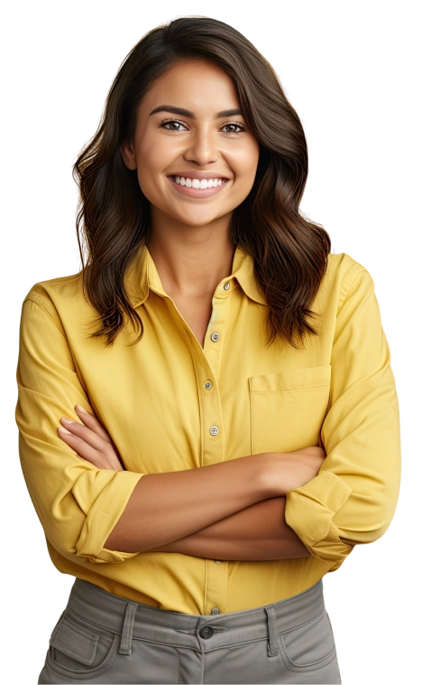 woman with smiling