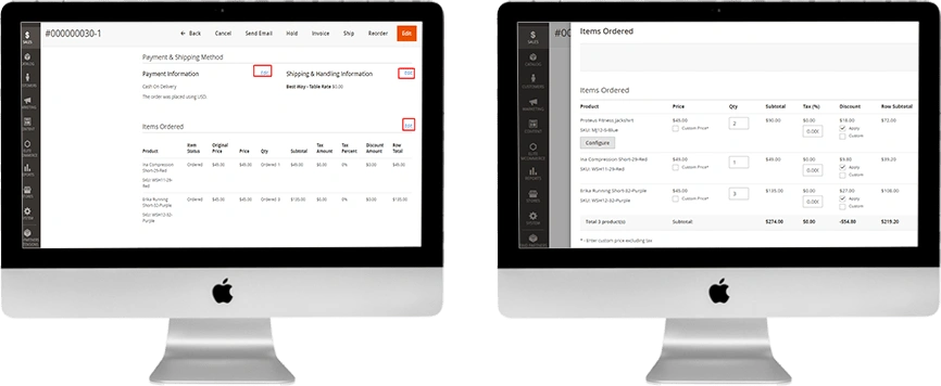 edit order without cancellation
