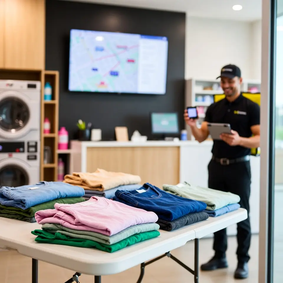 Laundry app delivery management