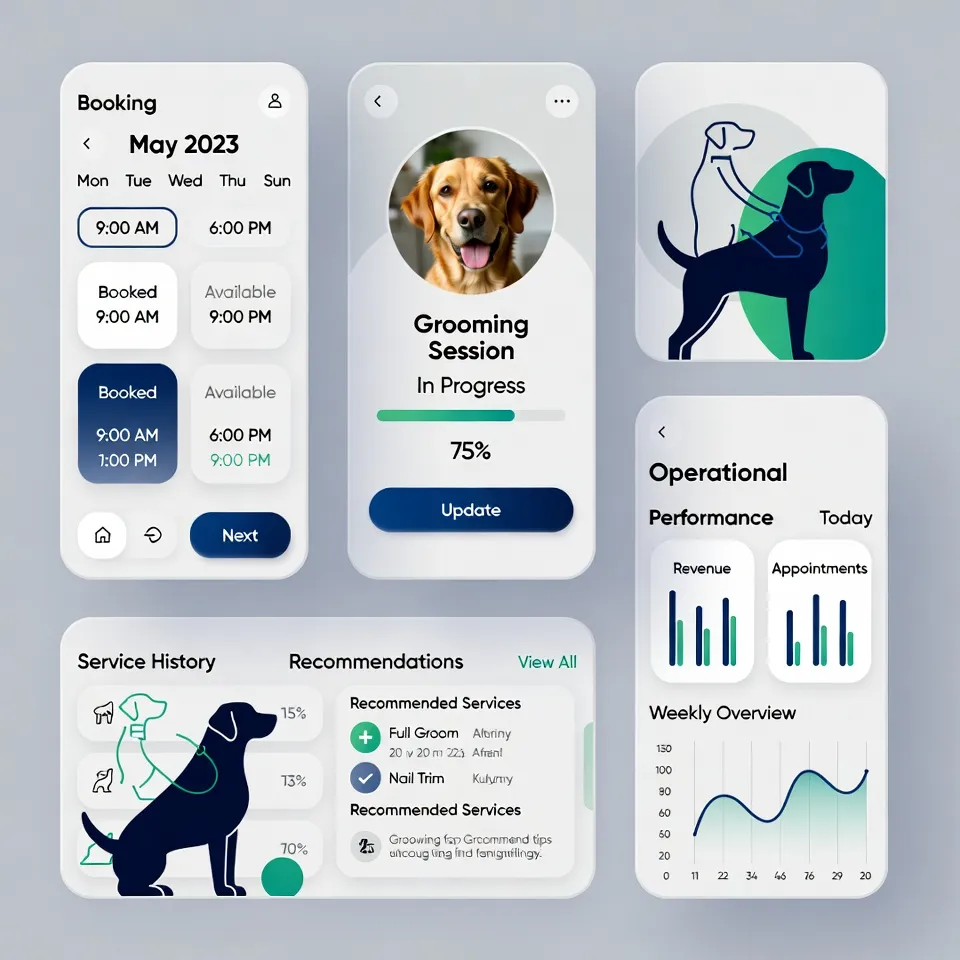 Visuals of Pet app